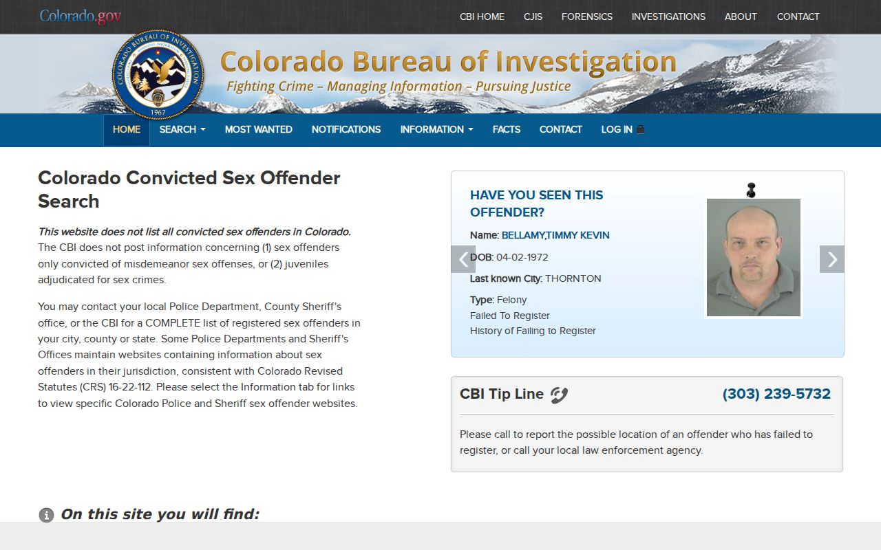 Louisville resident lookup Colorado CBI public registry search